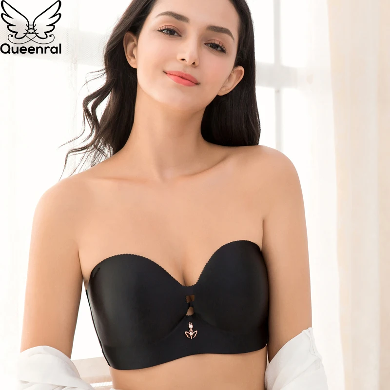 Бюстгальтер Queenral женский с эффектом пуш-ап пикантное ультратонкое нижнее белье