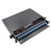19 inch rack mount 12 ports 24 cores scupc fiber optic patch panel odf
