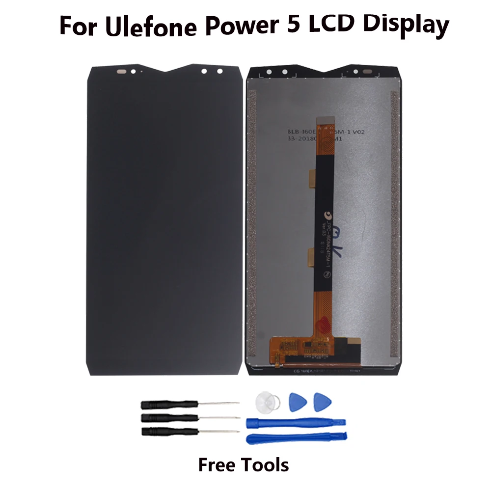 

6.0 Inch For Ulefone Power 5 LCD Display Touch Screen Digitizer Assembly Repair Parts For Ulefone Power 5 Screen LCD Tested