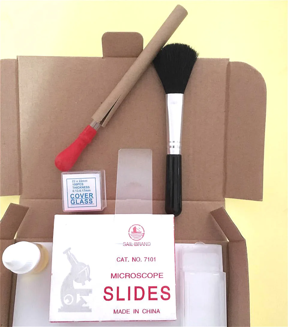 Микроскоп шлепанцы без задника с открытыми пальцами покровное стекло Комплект