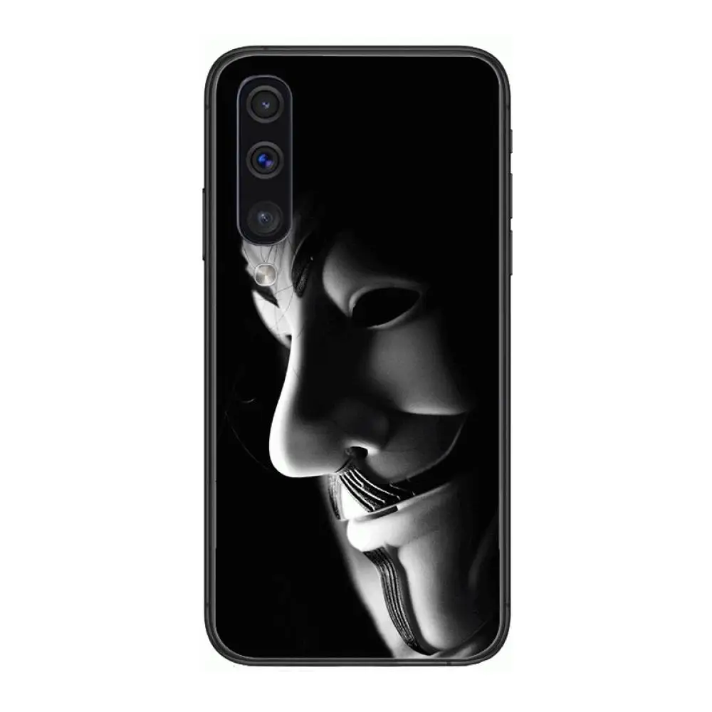 

Black V for Vendetta Phone Case Hull For Samsung Galaxy A 3 5 6 7 8 9 E 2018 Plus 2017 E S Black Shell Art Cell Cover TPU