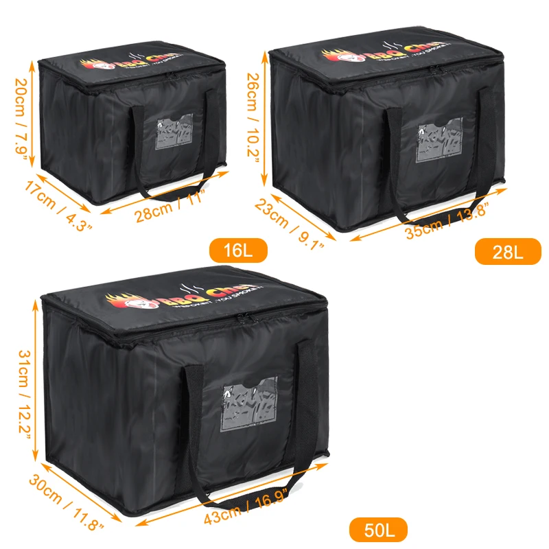 

3 Sizes Food Delivery Insulated Bags Pizza Takeaway Thermal Warm/Cold Bag Ruck Outing