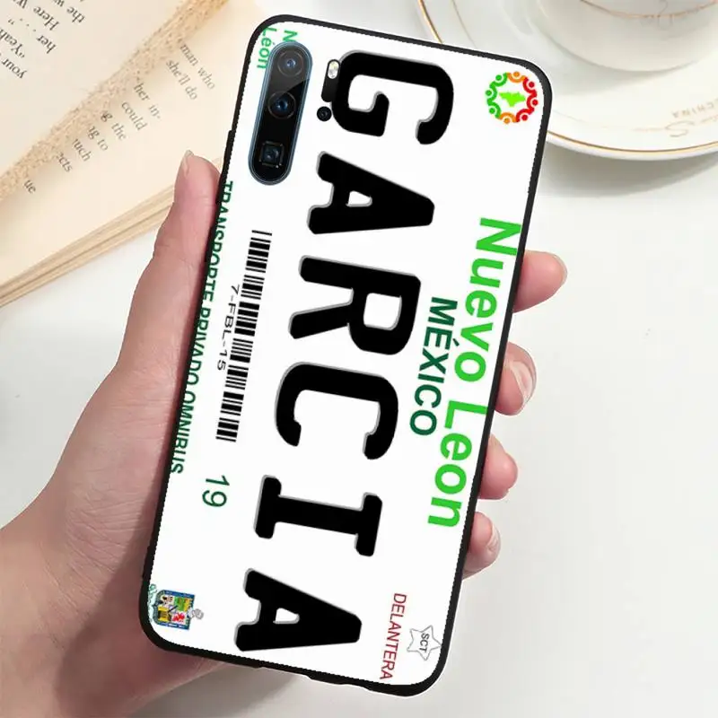 

Mexico City SONORA License Plate Phone Case For Huawei P20 P30 P40 lite Pro P Smart 2019 Mate 10 20 Lite Pro Nova 5t