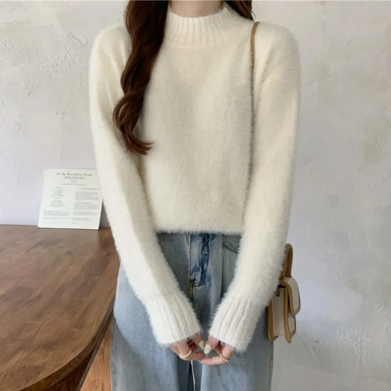 Осень/Зима 2021 Новые однотонные комплекты свободного кроя Джокер круглый