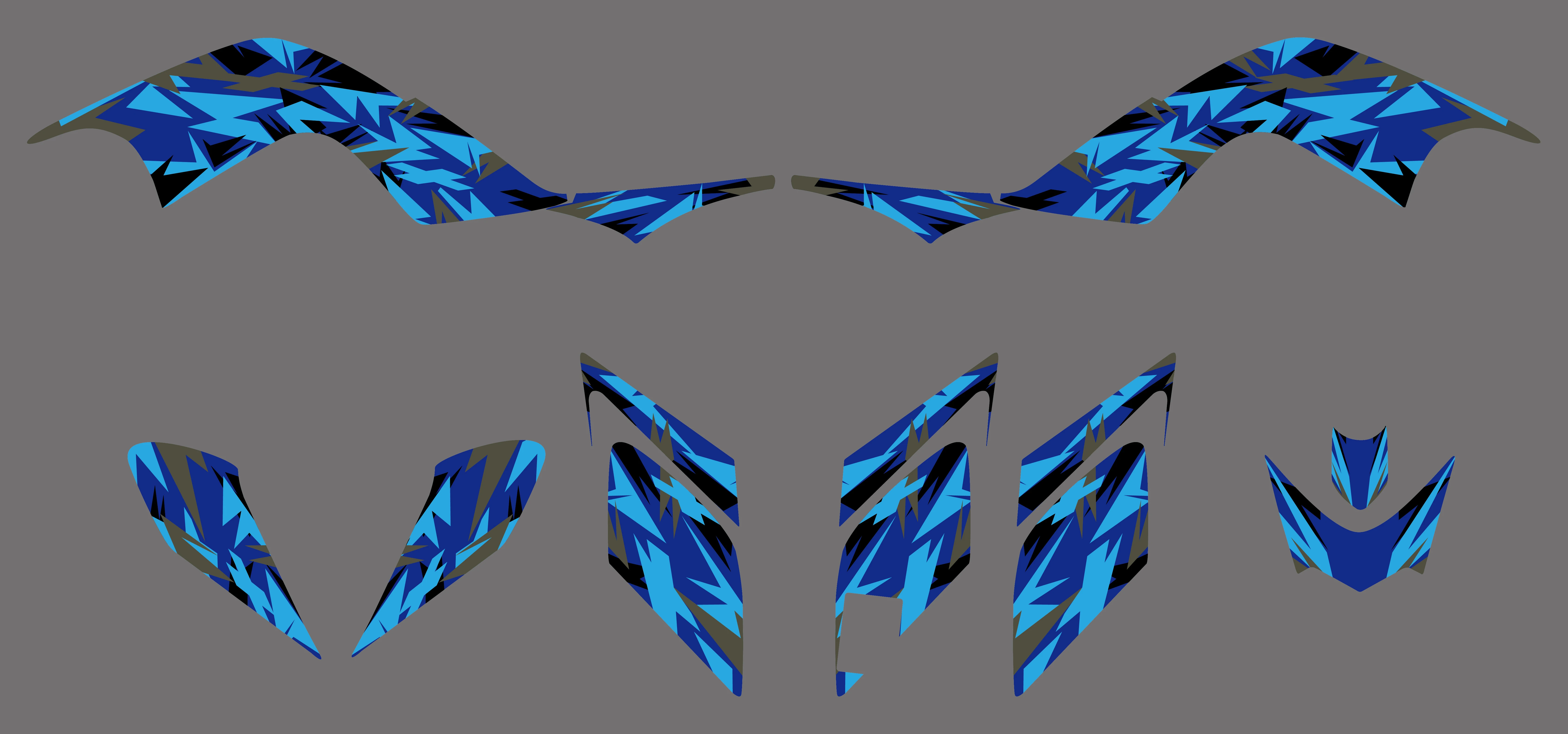 Стильные наклейки для команды графические наборы Yamaha RAPTOR 700 ATV 2006 2007 2008 2009 2010 2011 2012