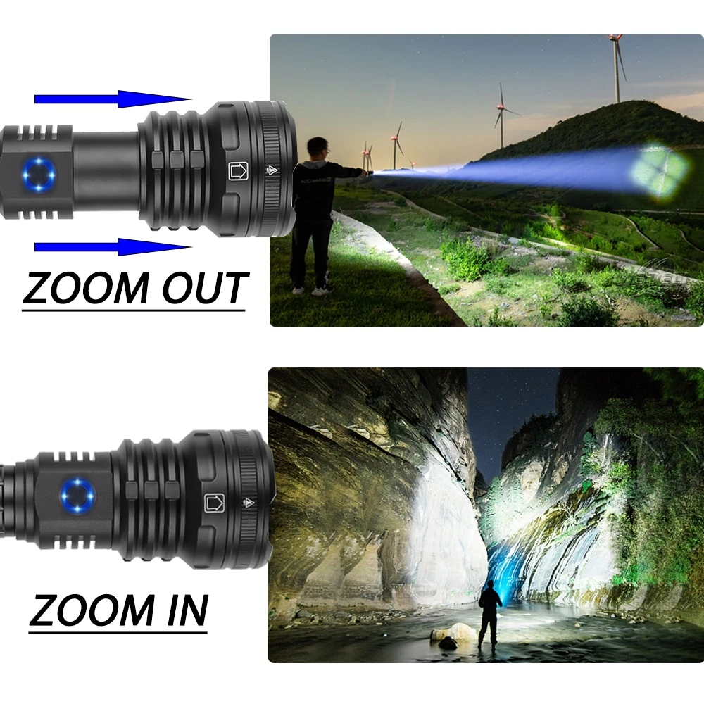 Супер яркий Xhp90.2 самый мощный светодиодный фонарик Xhp90 тактические фонарики Zoom Usb