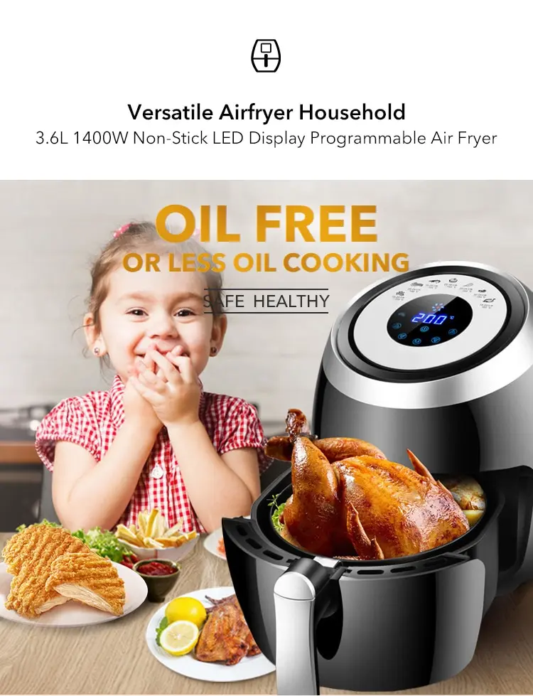 Электрическая кухонная фритюрница Edoolffe 3 6 л глубокая воздушная цифровой