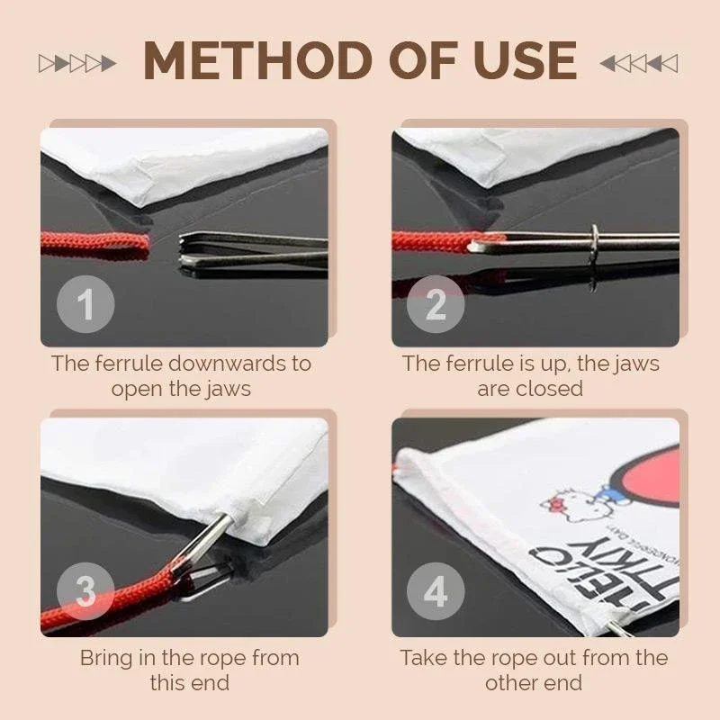 DIY Rope Threader Clip 5pcs high quality Garment Clips Sewing tools Elastic band Tape punch Cross stitch Practical wear ela | Дом и сад