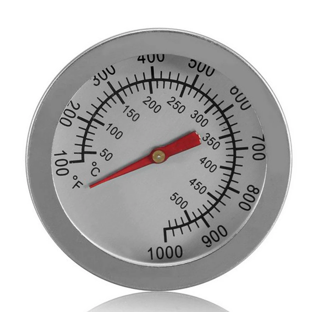 

BBQ Smoker Grill Thermometer Temperature Gauge 100-1000 Degrees Fahrenheit 50-500 Degrees