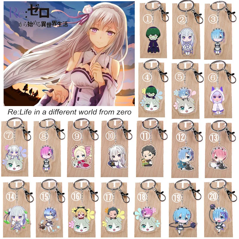 20 видов стилей Re:ZERO KARA Hajimeru Isekai жизнь в другой мир брелок Аниме ОЗУ Rem Нацуки Subaru