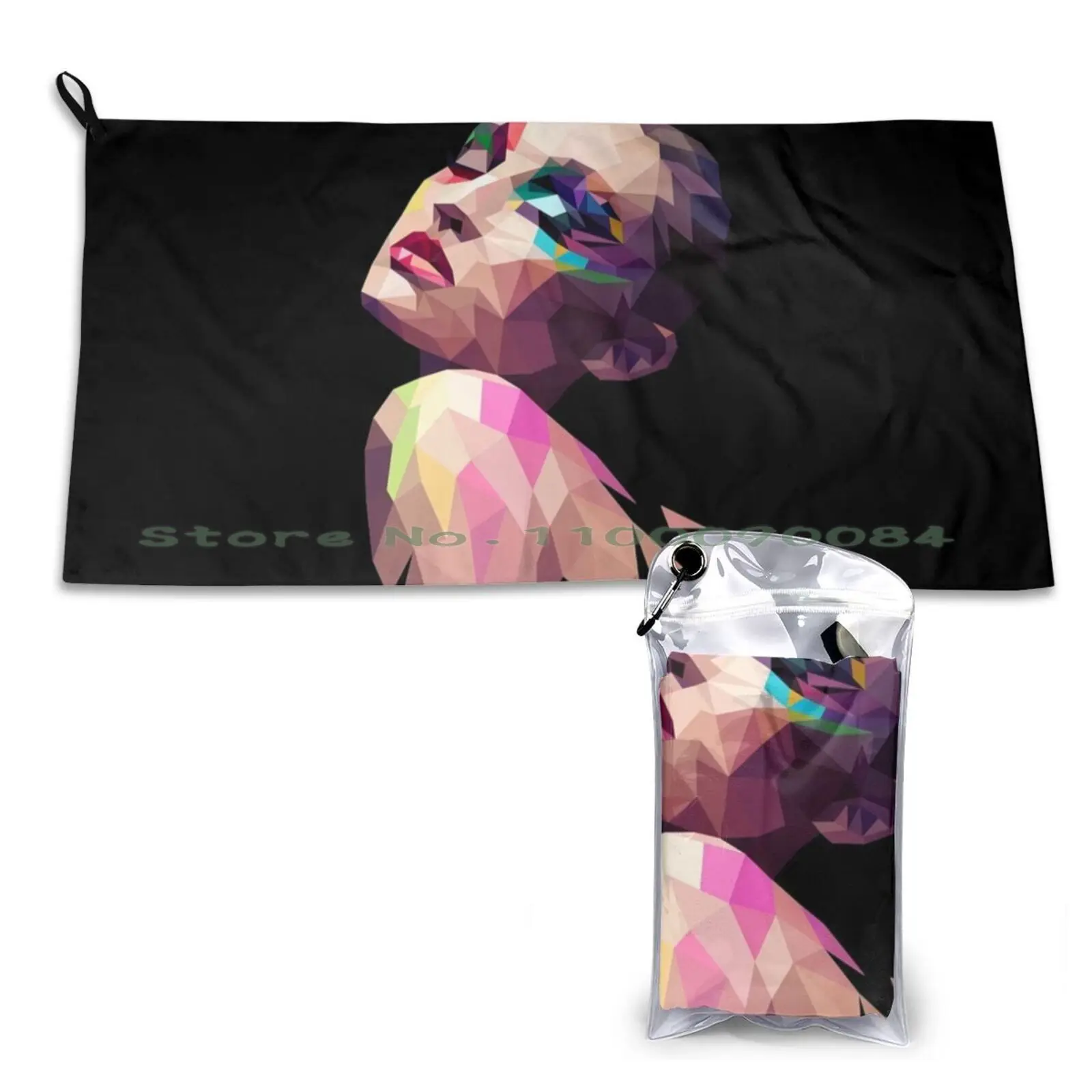 

Very Colorful Beautiful Face Quick Dry Towel Gym Sports Bath Portable Whimsical Modern Deep Sea Coastal Pattern De Jouy Classic