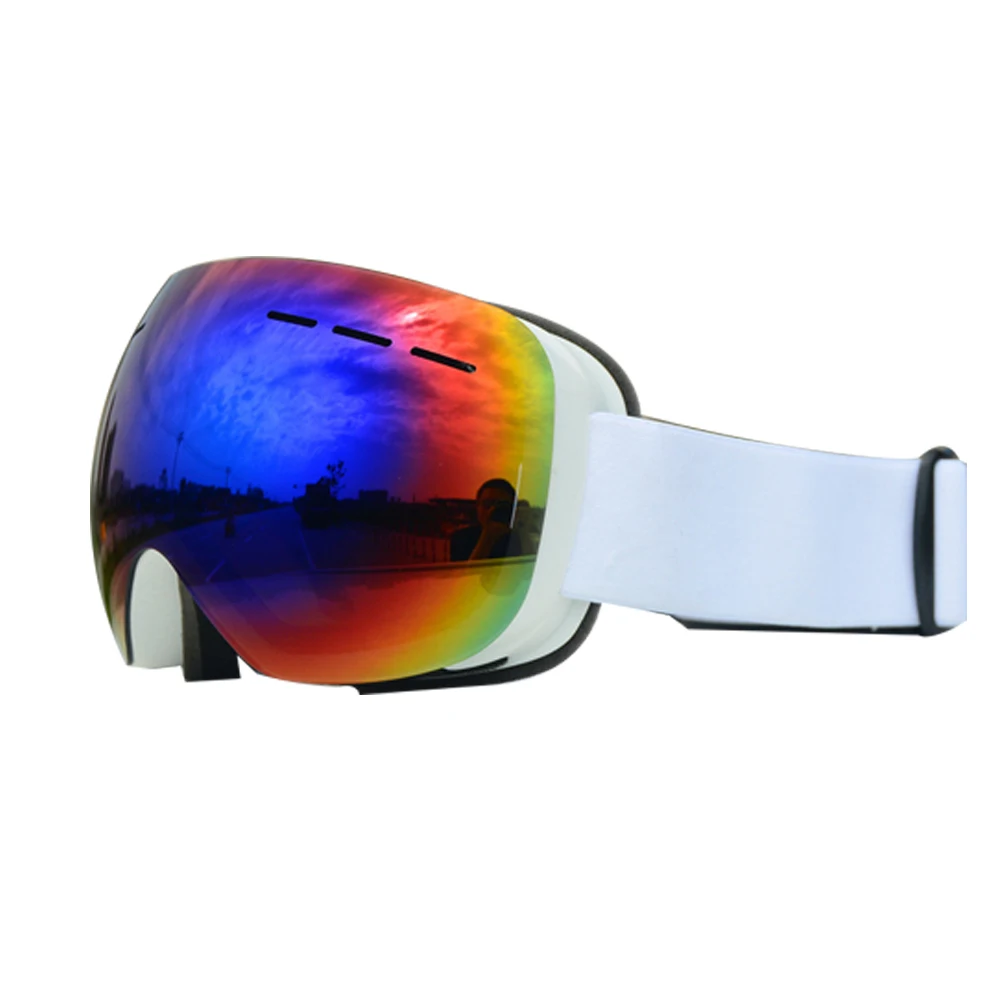 White Green Лыжные очки двухслойные UV400 противотуманные очки для сноуборда для мужчин и женщин зимние лыжные маски Лыжные очки - Цвет: White Green