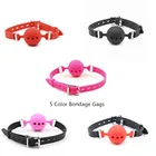 Кожаный ремешок силиконовый Фетиш SM бондаж приколы секс-игрушка кляп для рта укусы головные уборы фиксаторы рот шар диаметром 45 мм секс-шоп