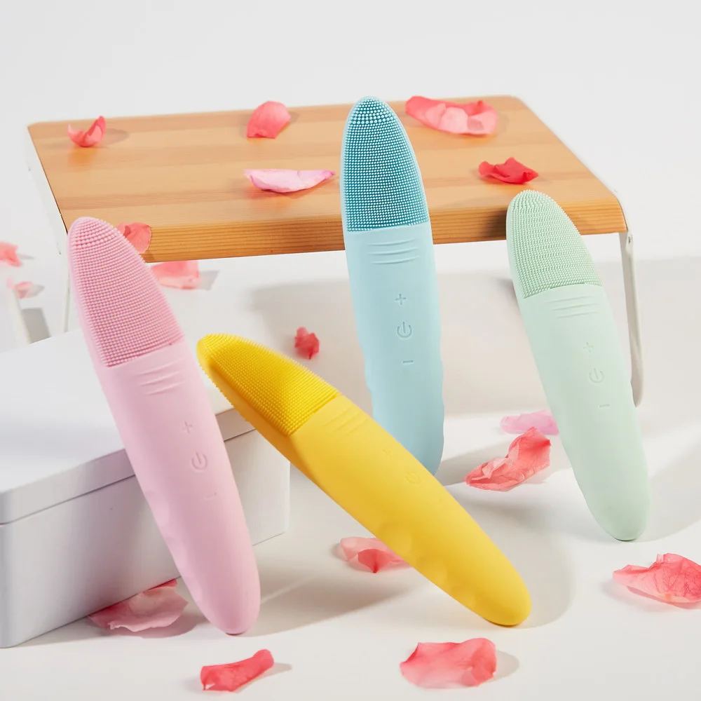 Электрическая силиконовая щетка для очищения лица инструмент с перезаряжаемой