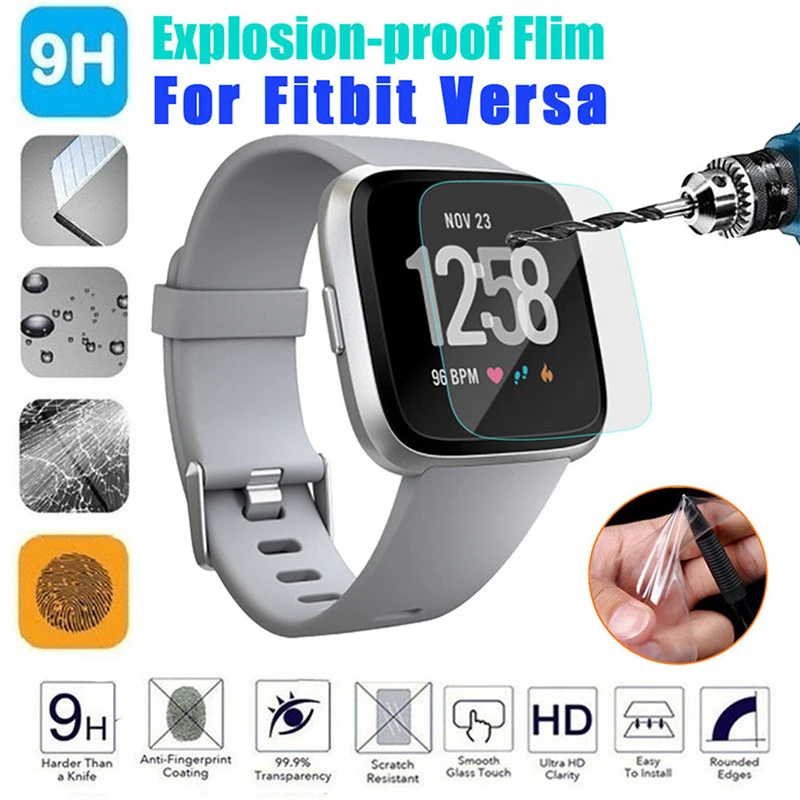 1 шт./2 предмета для Fitbit Versa Экран протектор Закаленное Стекло ультра тонкий Защита