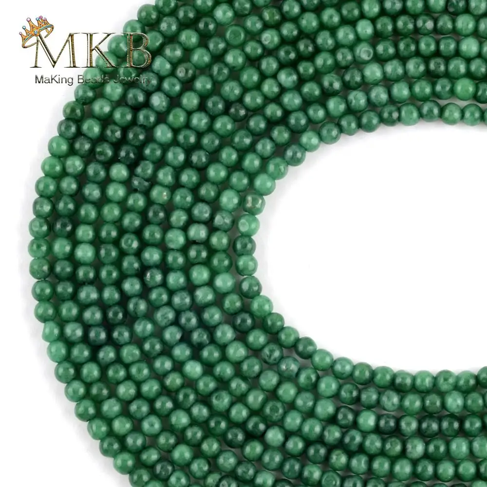 

Бусины из натурального зеленого нефрита диаметром 3 мм для изготовления ювелирных изделий, круглые бусины россыпью в космическом стиле, для...