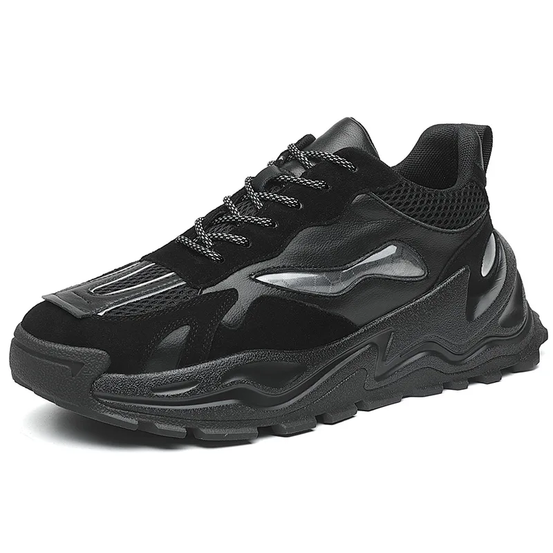 

2021 Fashion Men's Shoes Breathable Lightweight Leisure Running Shoes Non-Slip Comfortable Black White Sports Shoes Large Size