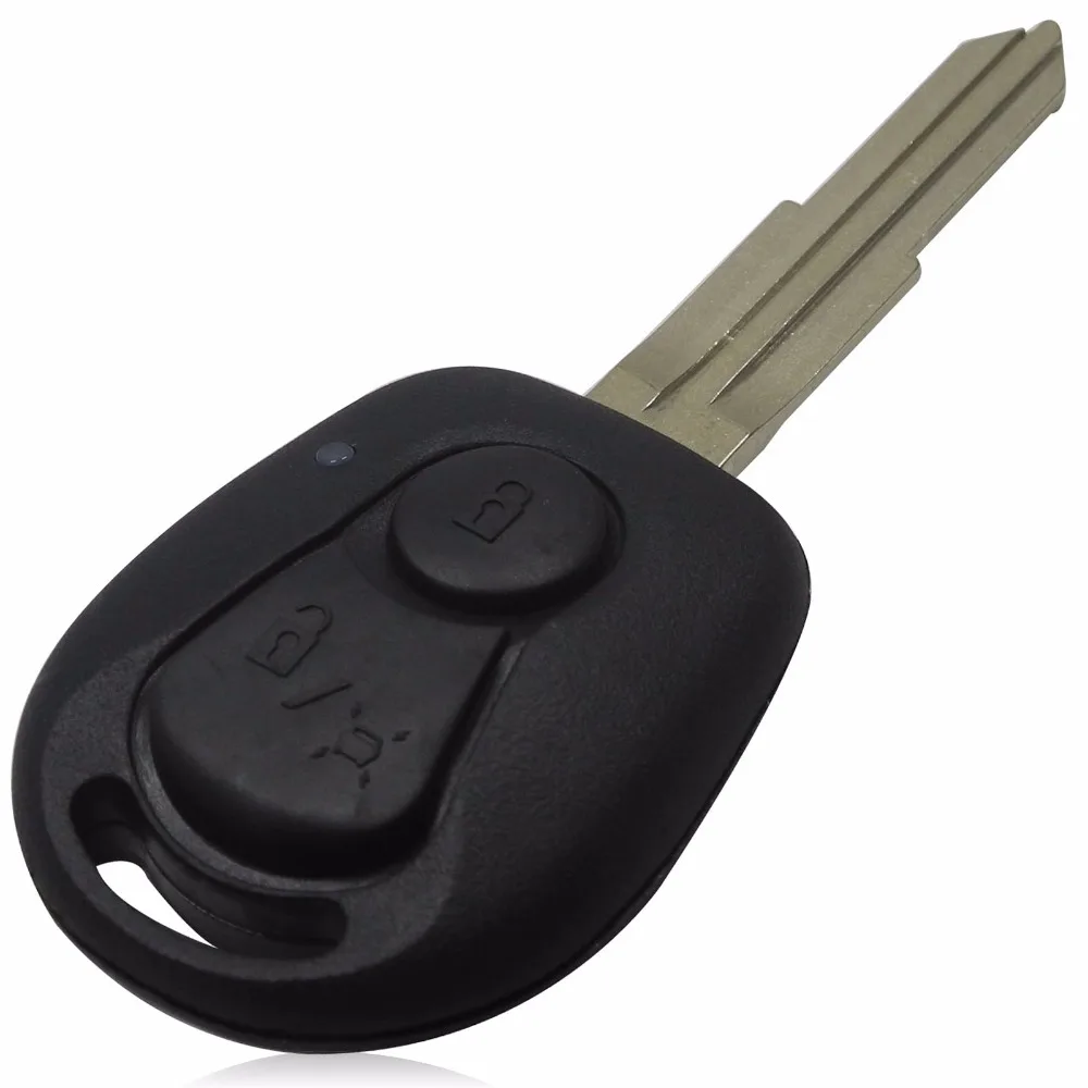 Bilchave 20pcs 2 кнопки дистанционного ключа оболочки для Ssangyong Actyon Kyron Rexton Uncut смарт ключ