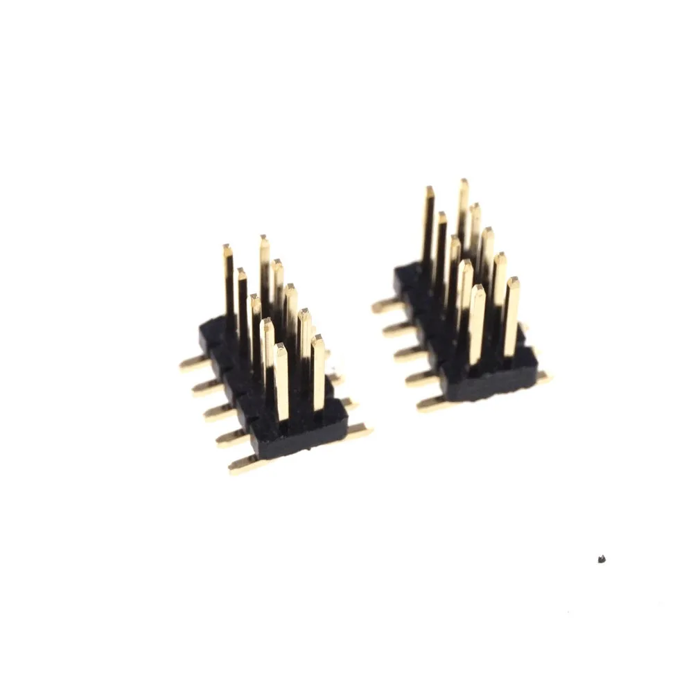 100 шт. 2x5 Positioin 10 контактов 1 27 мм штекер PCB двухрядный прямой SMT Золотая флэш-вспышка