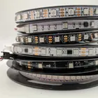 Умная светодиодная Пиксельная лента WS2812B, 5 м, чернаябелая печатная плата, 3060144 светодиодовm WS2812 IC;WS2812Bm 3060144 пикселей, IP30IP65IP67 DC5V