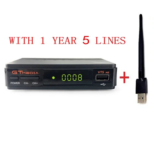 V7S HD With WIFI 1 год Испания Европа Cline GTMEDIA V7S HD DVB-S2 1080P спутниковый ТВ приемник+ USB wifi Бразилия Испания ТВ тюнер обновление freesat v7 hd - Цвет: V7S HD With WIFI