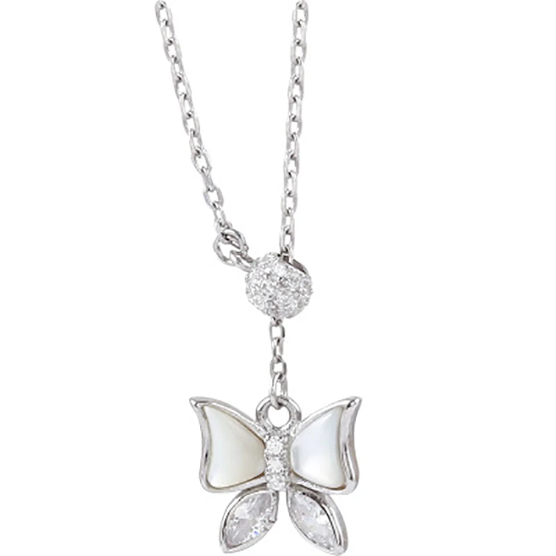 

Temperament Simple Tiny Butterfly Necklace for Women Feminia Delicate Stylish Kolye Clavicle Popular Valentine Gift
