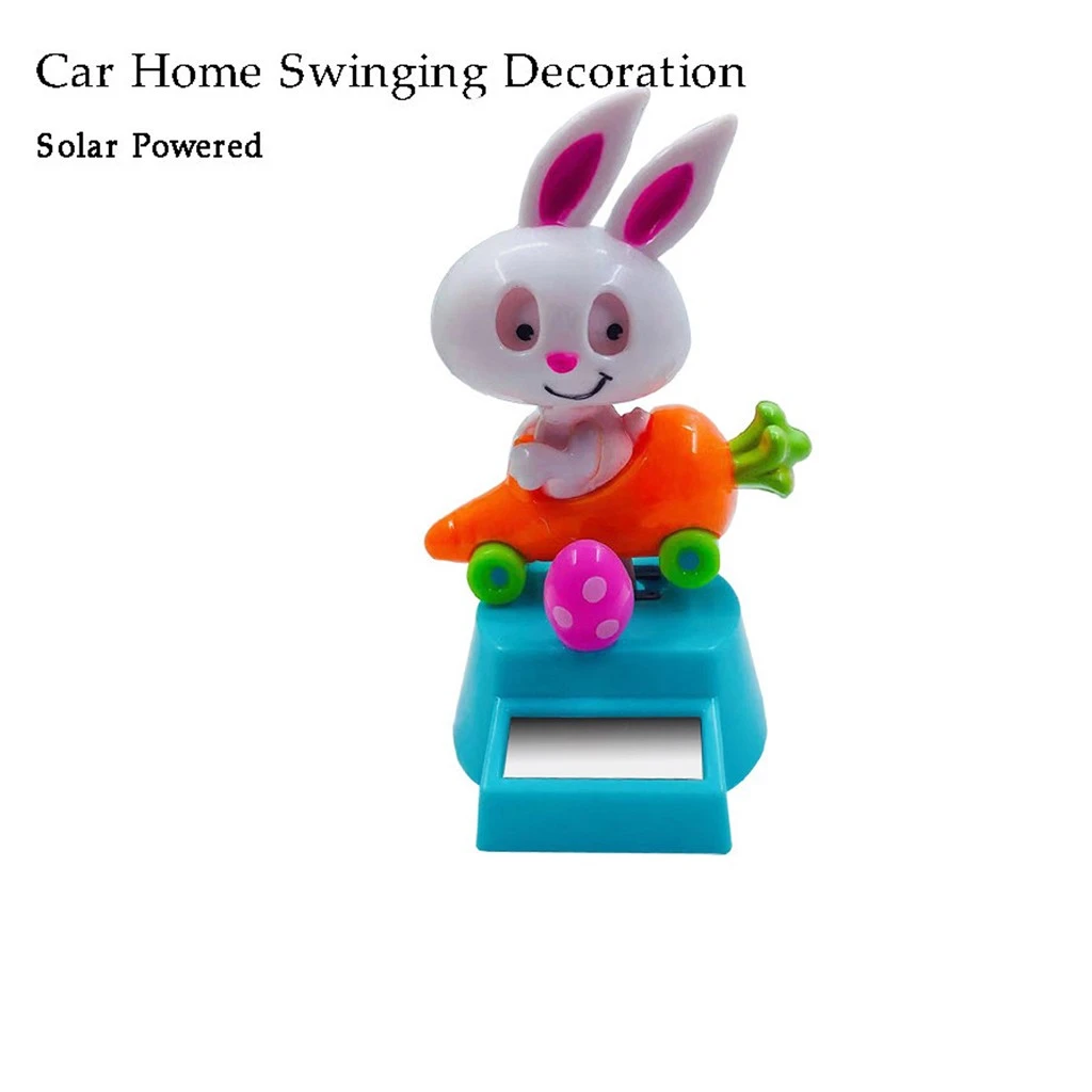 Вибрационная головка на солнечной энергии милый кролик животные Скажите Привет