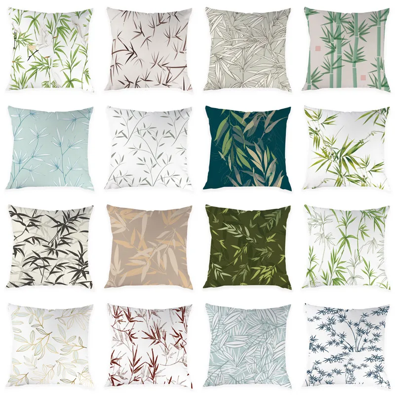 Чехол для подушки с рисунком растений наволочка украшение дивана спальни