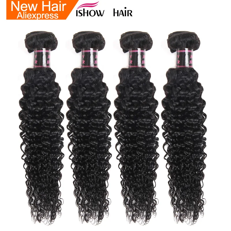Ishow индийские волосы пряди Кудрявые волнистые человеческие 1 шт. натуральный цвет