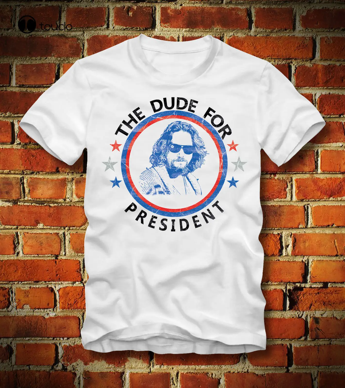 

Hot Sale 100% Cotton T Shirt The Dude For President The Big Lebowski Retro Bowlings Jesus Tee Shirt Custom aldult Teen unisex