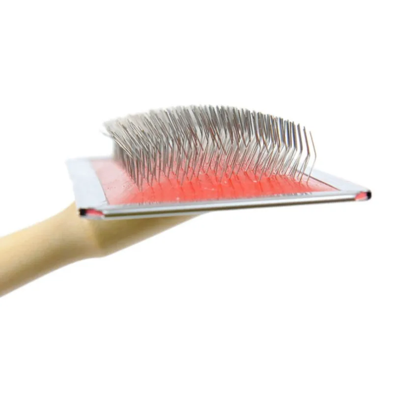 Sheepskin Rug Brush Needle Comb Wooden Handle Pet Grooming for Hair Pet Brush Beauty Brush Dog Accessories  #