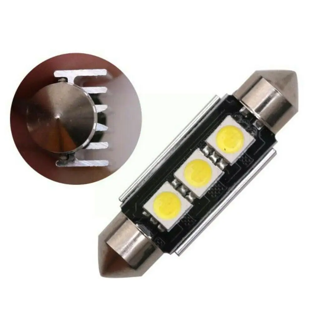 

2pcs 36mm 6411 Car Led License Plate Light Lamp Bulbs With Parts Led Decoding Aluminum Auto Reading 6418 Bulbs C5w Light 12 C6u3
