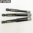 DT-DIATOOL 3 шт. Диаметр 6 + 8 + 10 мм Быстросохнущий хвостовик Сухие алмазные сверла для сверления отверстий для сверления гранита мраморной плитки