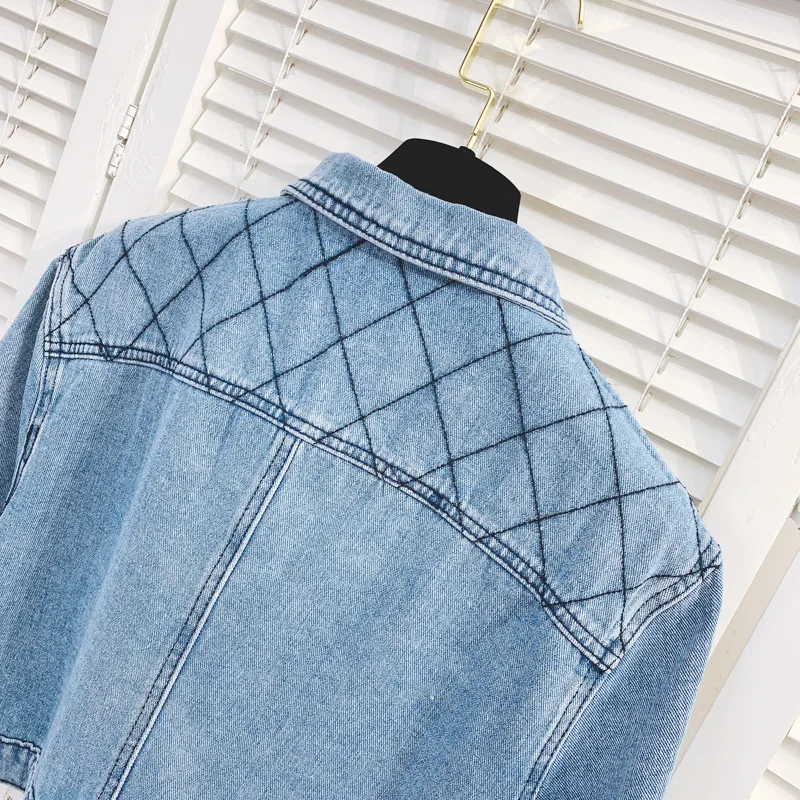 

Denim Suit 2021 Summer Women New Short Sleeve Shirt Denim Ladies Tops Mini Skirt Retro Outfits Plaid Cowboy Two-Piece Set