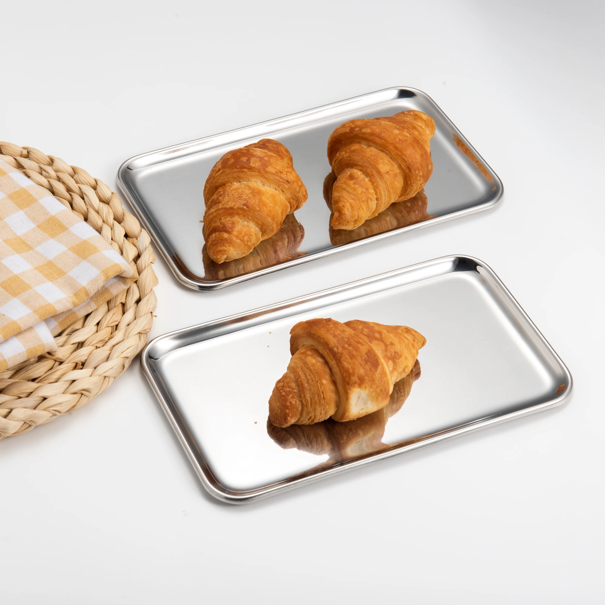 Маленький прямоугольный поднос для ванной комнаты сервировочный столик