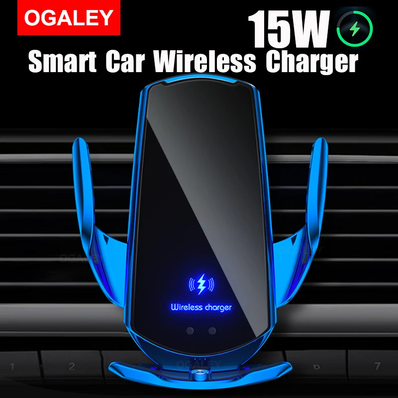 

15W Qi Fast Car Wireless Charger Phone Holder for iPhone 12 Pro Max Wireless Charging Car Phone Holder for iPhone 11 Pro X XS XR
