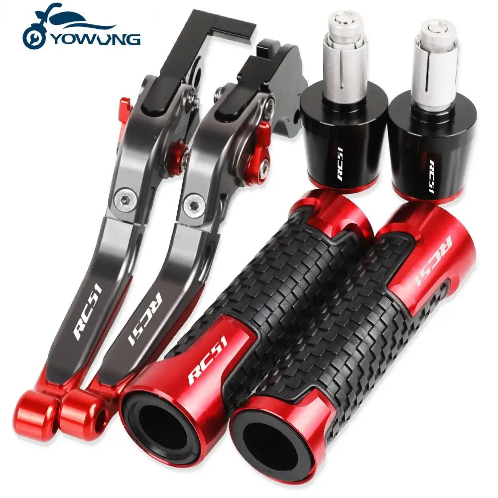 

RC 51 Motorcycle Aluminum Brake Clutch Levers Handlebar Hand Grips ends For HONDA RC51 2000 2001 2002 2003 2004 2005 2006