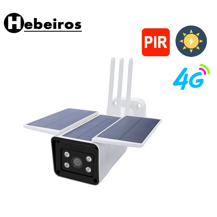 Hebeiros 3g 4G SIM карта солнечная батарея HD1080P IP Wifi камера 2MP беспроводной аудио PIR водонепроницаемый открытый умный дом безопасности CCTV