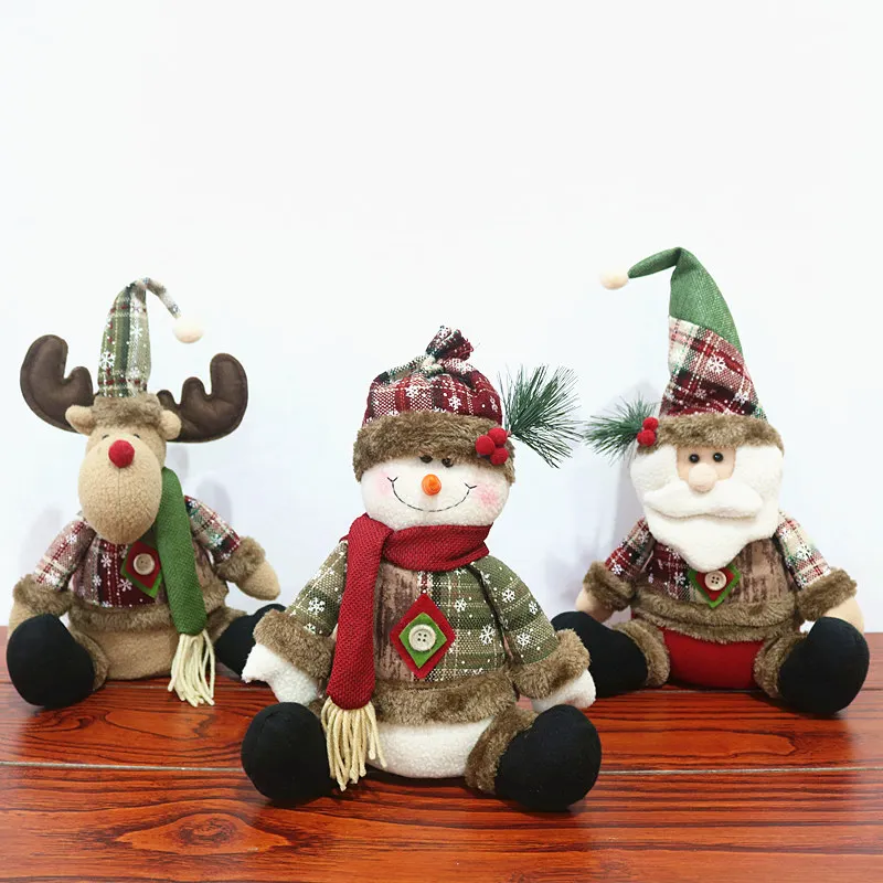 Санта Клаус снеговик олень кукла Рождественское украшение подарок Рождество