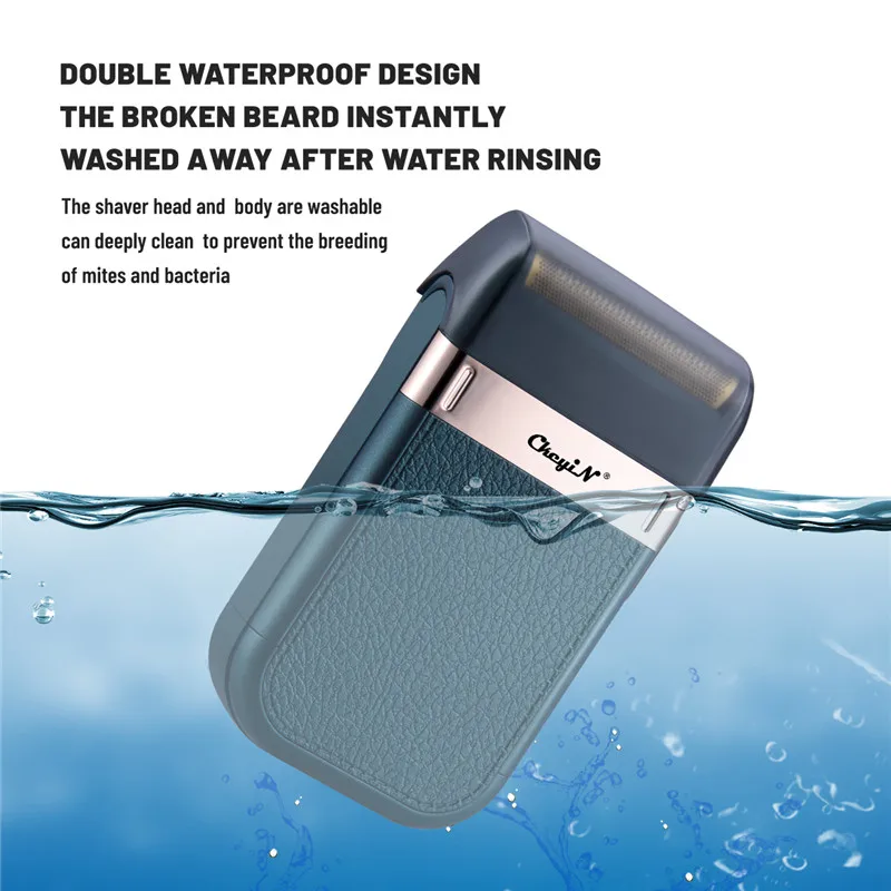 CkeyiN USB аккумуляторная беспроводная Мужская бритва с двойным лезвием