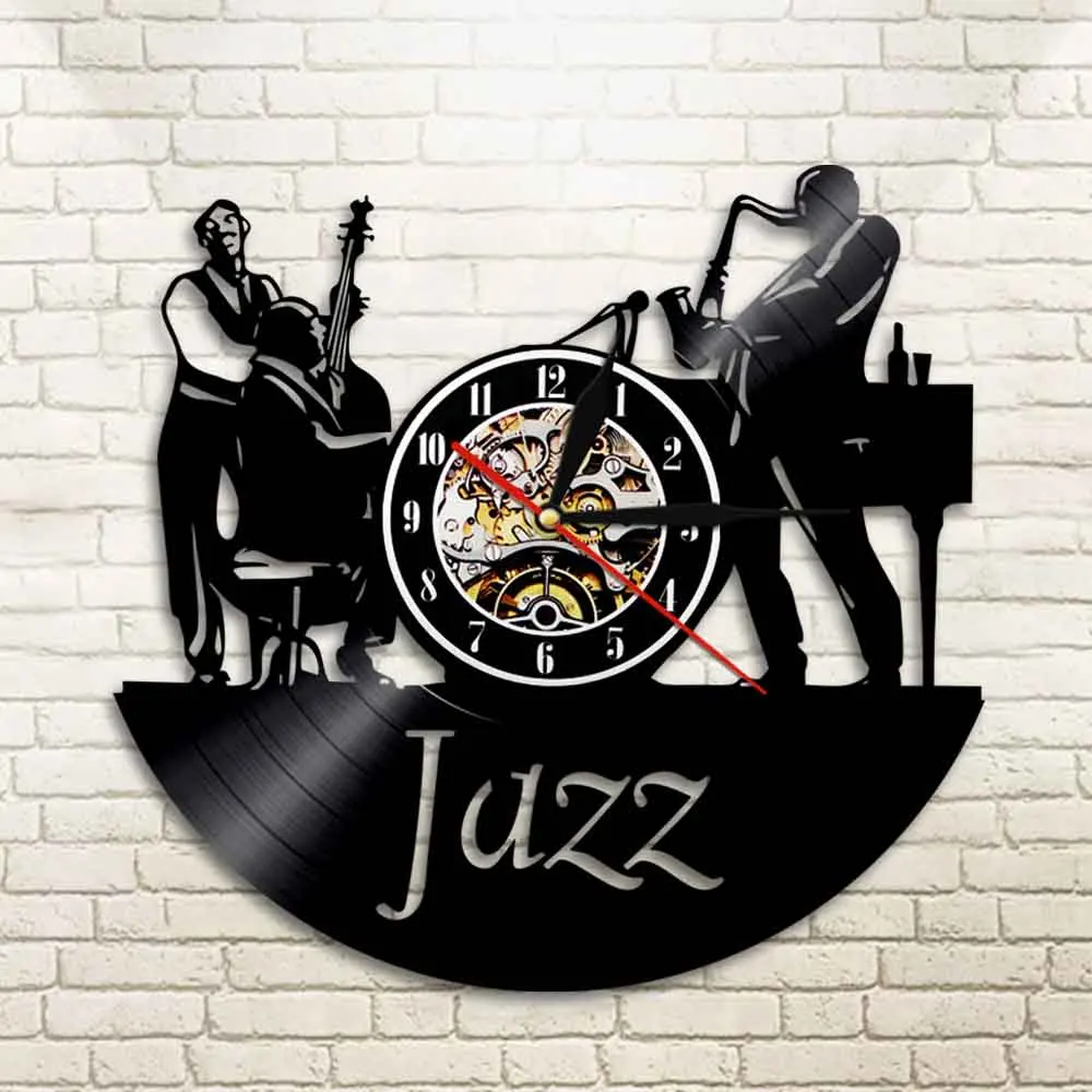 Настенные часы Jazz Band с виниловой пластиной классический джазовый музыкальный