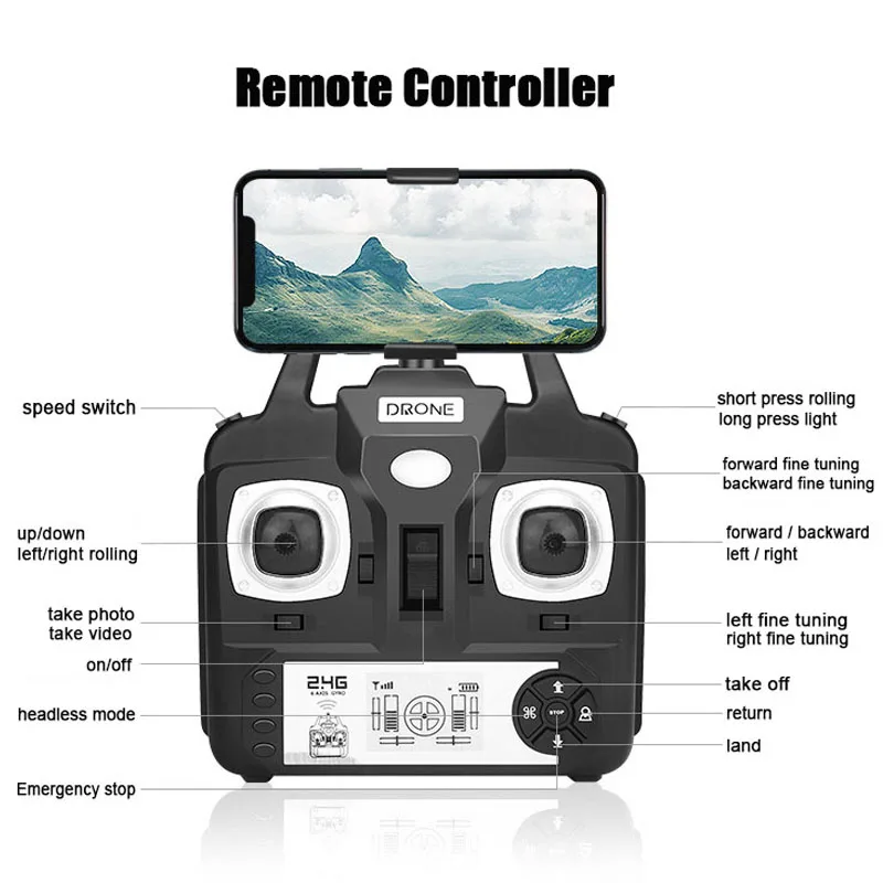 Мини Дрон 720P с широкоугольной HD камерой|Квадрокоптер дистанционным управлением|