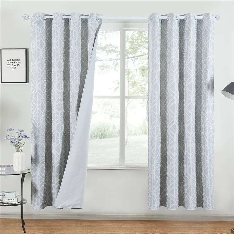 

Плотные Шторы серого цвета с геометрическим рисунком для спальни, гостиной, квадратные Роскошные Элегантные плотные оконные шторы, плотные...