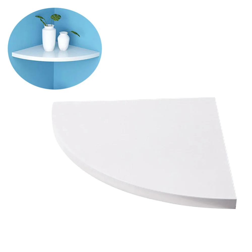 

3PCS/Set Round End Hanging Wall Mount Floating Shelves Corner Bookshelf Display Racks Decoration for Bedroom Office Home (3 Boar