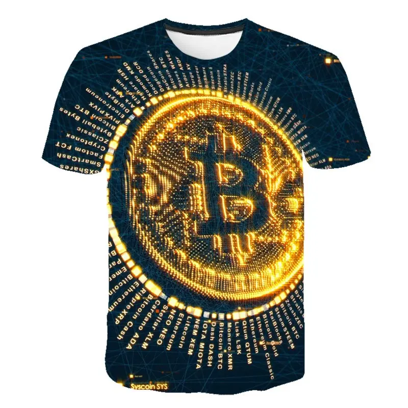 

3D Bitcoin Revolution Shirt Bitcoin CRYPTO SHIRT-CRYPTO CURRENCY Men's T-shirt Summer Casual Quick-drying Street Top