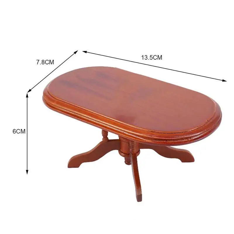 

1:12 New Dollhouse Mini Furniture Model Table Birch Table Dining U7B2
