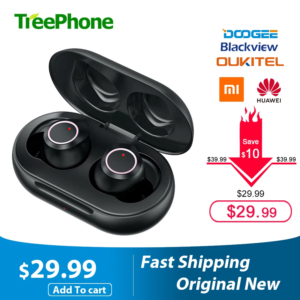 TWS наушники Doogee Dopods с поддержкой Bluetooth 5 0 и зарядным футляром|Наушники гарнитуры| |