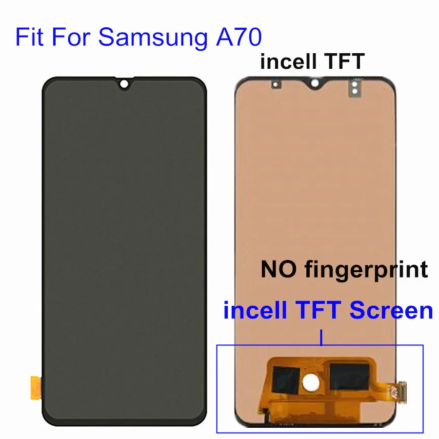 ЖК-экран 6 7 дюйма для Samsung A70 A705 A705F A705W A705FN/DS с сенсорной панелью в сборе запасные