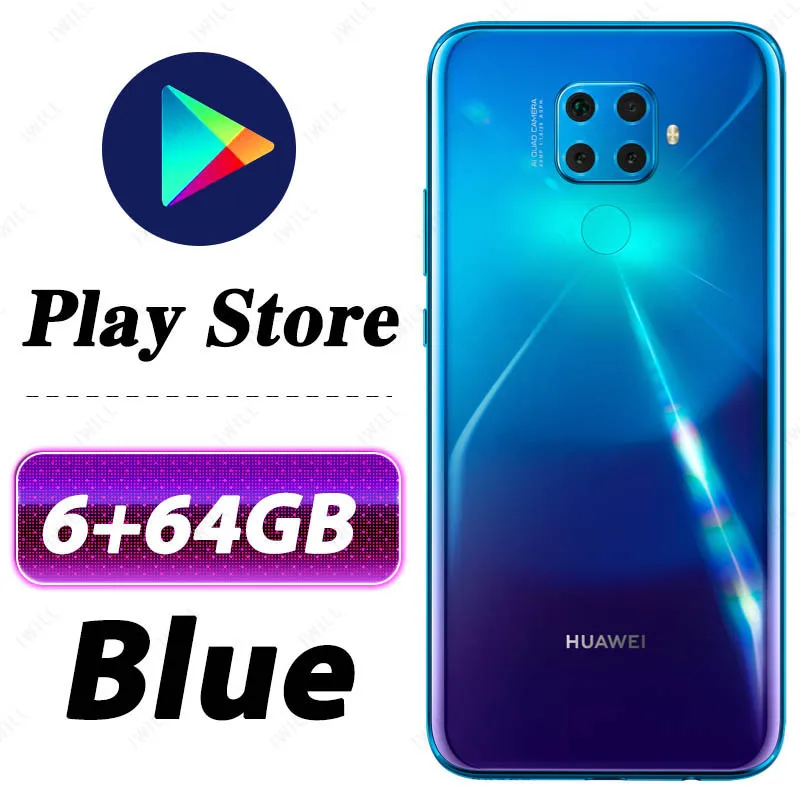 6G 64G Blue 6,26 дюймов HUAWEI Nova 5z мобильный телефон Kirin 810 Восьмиядерный отпечаток пальца ID Поддержка Google play - Color: 6G 64G Blue