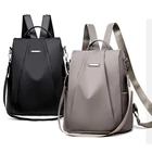 Популярный женский рюкзак 2021, повседневная нейлоновая однотонная школьная сумка, модная Съемная сумка через плечо